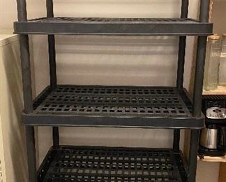 Pair Plastic Storage Shelves Lot