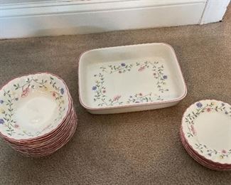 Summer Chintz Small Plates, Bowls, Casserole Dish