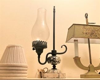 Small shades; vintage lamps