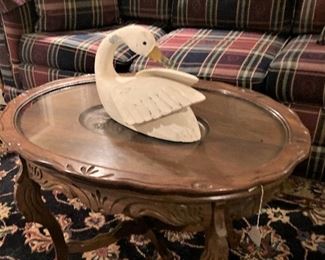 Oval vintage coffee table