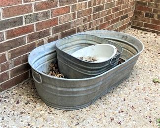 Galvanized tubs