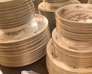 Eight 5-place settings of "Asian Song" china