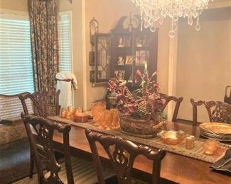 Formal dining table and chairs