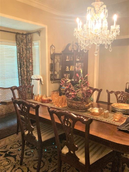 Formal dining table and chairs