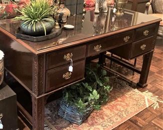 Handsome desk with glass top