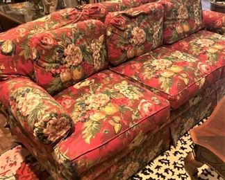 Floral/fruit print sofa