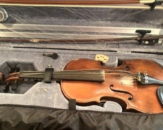 Violin, bow (as is), and case