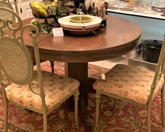Round kitchen table; 4 chairs sold separate from table