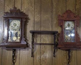 Antique Seth Thomas Gingerbread  Clocks