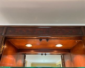 VINTAGE MING TREASURE COLLECTION-BUFFET AND ILLUMINATED HUTCH-BY DREXEL HERITAGE