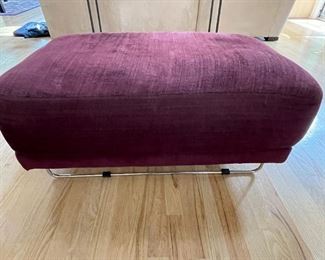 IKEA PURPLE FABRIC OTTOMAN