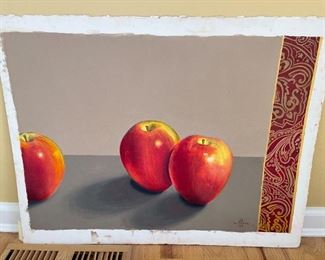 ORIGINAL ART BY BRUCE WITHERS "THREE APPLES"