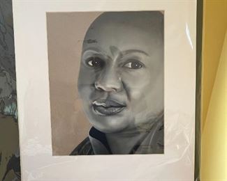 ORIGINAL ART BY BRUCE WITHERS "CAROL IN GRAYSCALE"