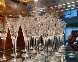 VINTAGE COLLECTION OF WATERFORD CRYSTAL FLUTED GLASSES
