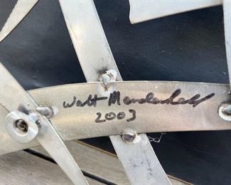 METAL WALL SCULPTURE SIGNED BY WALT MENDENHALL, 2003