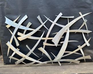 METAL WALL SCULPTURE SIGNED BY WALT MENDENHALL, 2003
