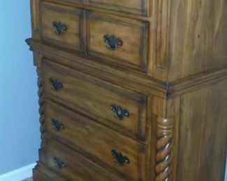Heirloom Traditions solid wood bedroom suite: all dove tail construction;  5 drawer chest of drawers