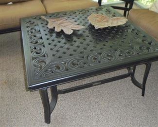 Patio couch/love seat/end table/coffee table/1/4 round table