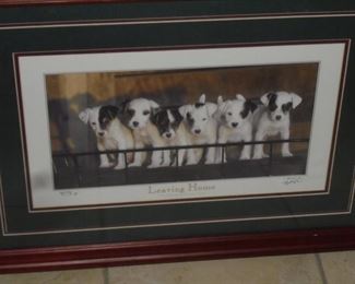 Framed/matted 'Leaving Home' Jack Russells Limited Edition 3/10  Hockensmith  2000
