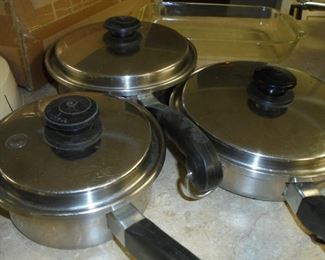 3 Salad Master pots & pans