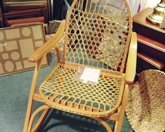 Vintage Vermont Tubbs Snowshoe Style Rocking Chair With Original paperwork