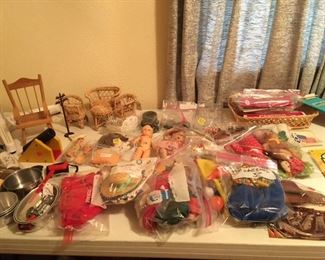 lots of vintage toys and dolls