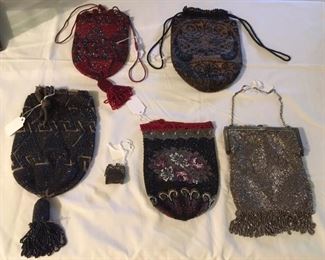Antique 19th century beaded purses