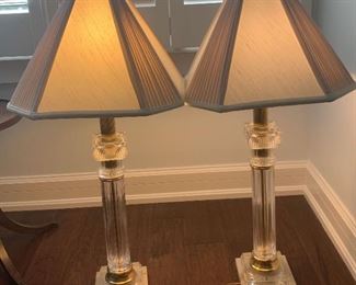 2 Crystal Table Lamps