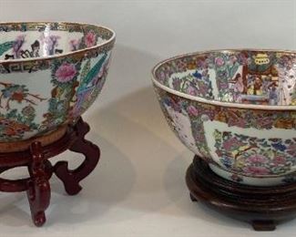 Asian Styled Decorative Bowls with Stands