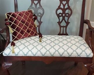 Chippendale Style Upholstered Settee