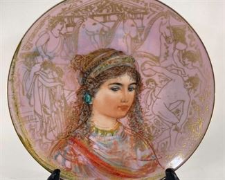 Edna Hibel Commemorative Plate  Diana Tribute to Ancient Greece