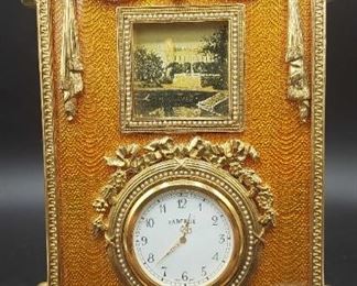 Faberge Clock and Picture Frame with Easel