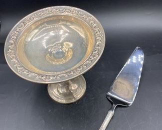 Sterling Compote And Cake Server