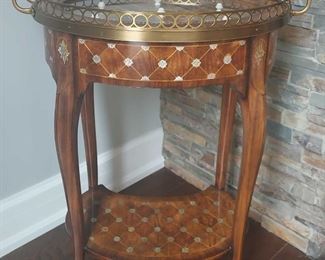 Theodore Alexander Inlaid Tray Top Tea Table