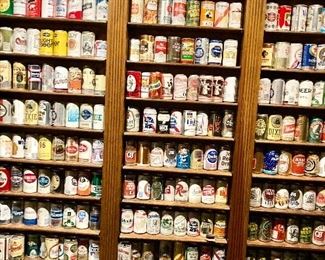 Vintage beer can collection 