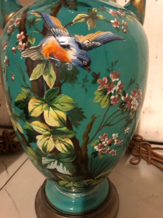 Beautiful Vintage Hand Painted Lamps