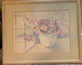 Framed Lithographed Reproduction Water Colors by Dawna Barton