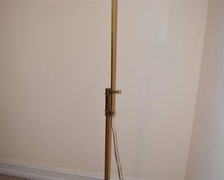 Mid Century Brass Pharmacy Style Adjustable Floor Lamp