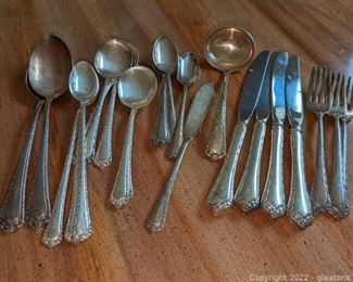 Sterling Easterling Pattern 1945 23 Total and 2 Stainlessin Same Pattern