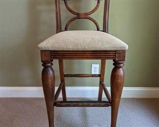 Tall Ashley Furniture Kuliwood and Leather Trim Chair with Soft Cushion