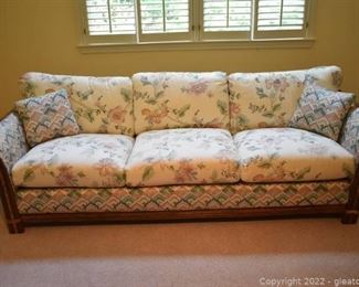 Vintage Island Style Rattan with Cushions Sofa Up Stairs and Heavy