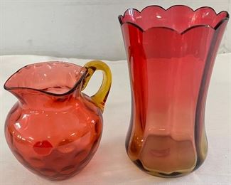 VICTORIAN AMBERINA GLASSWARE