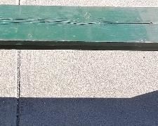 WOODEN BENCH IN GREEN PAINT