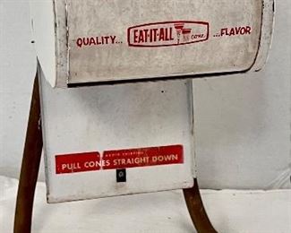 VINTAGE ADVERTISING ICE CREAM CONE DISPENSER
