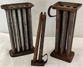 19TH CENTURY TIN CANDLE MOLDS