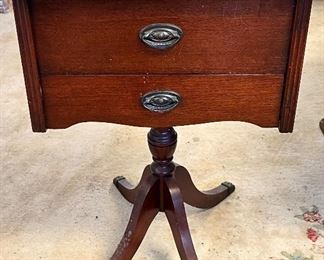 VINTAGE MAHOGANY SEWING STAND