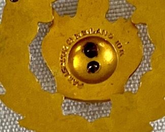 REVERSE OF 10K GOLD MEDAL