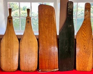 COLLECTION VINTAGE / ANTIQUE WOODEN BOAT RUDDERS