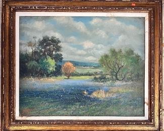 OIL ON CANVAS LANDSCAPE PAINTING