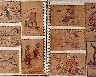 UNUSUAL LEATHER POSTCARDS!